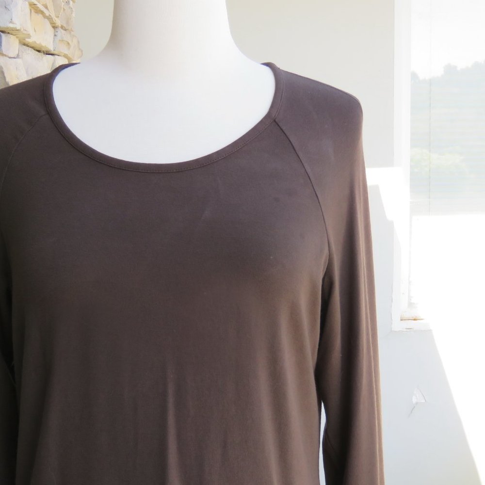 "OSKA" Sz 1/ Small /6 - 8 Women's Brown LS Top